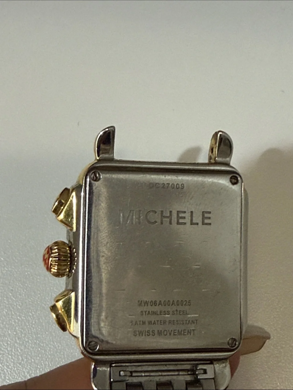 Michele Two Tone Chronograph Diamond Watch